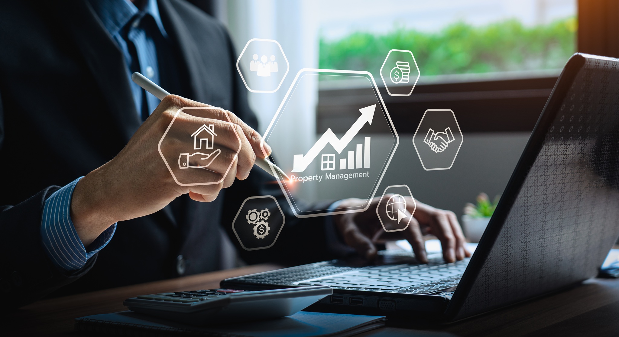 Property Management And Real Estate Investment And Financial Growth Businessman