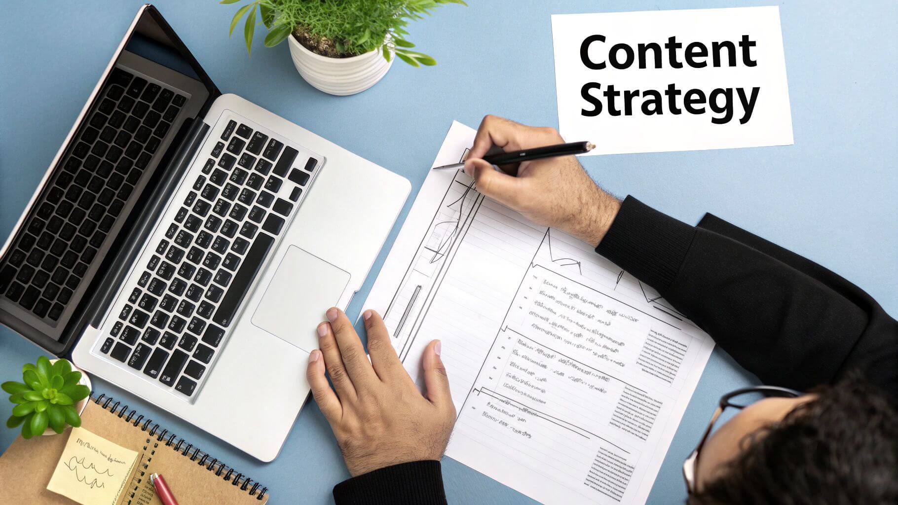 a sperson prepare content strategy