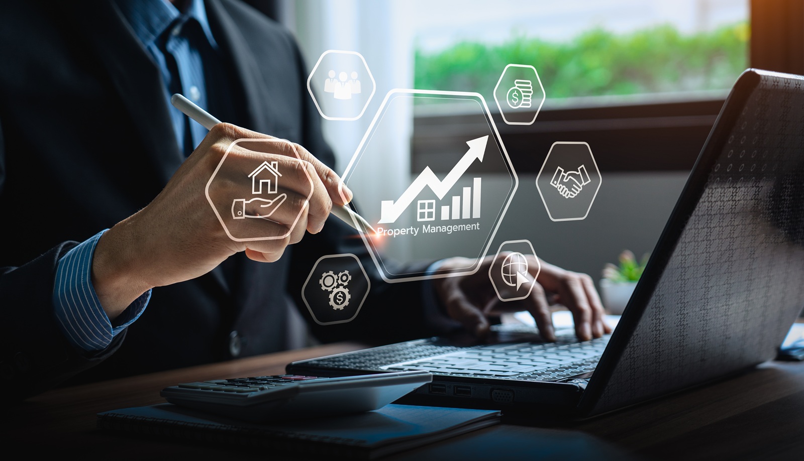 Property Management And Real Estate Investment And Financial Growth Businessman