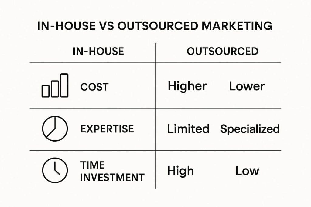 In-House Vs Outsourced Marketing Comparison