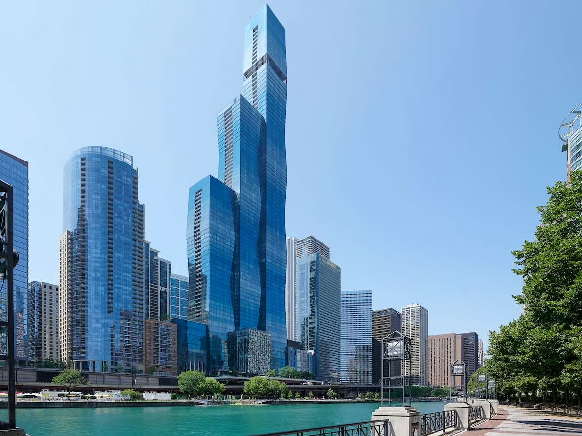 The St. Regis Chicago at 363 East Wacker Drive — Chicago's third tallest building, designed by Jeanne Gang of Studio Gang
