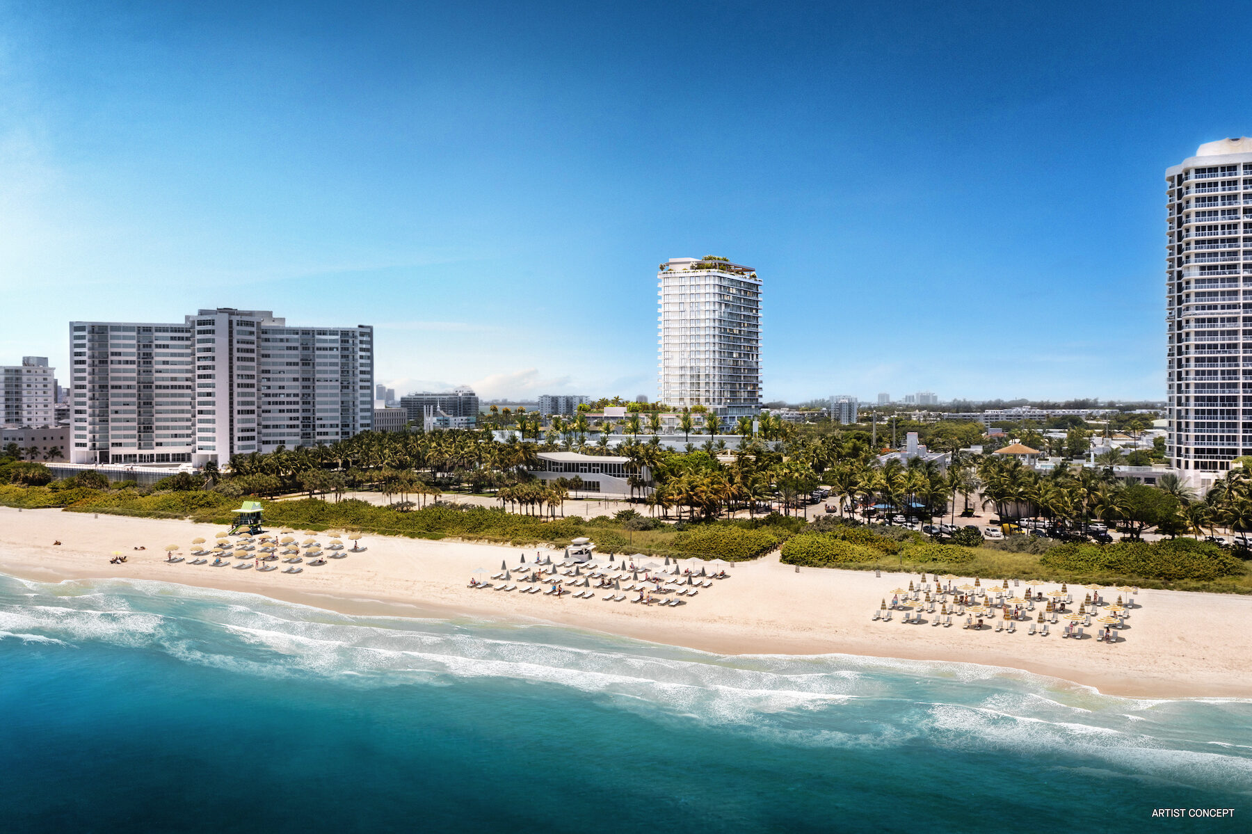 Branded oceanfront residence tower