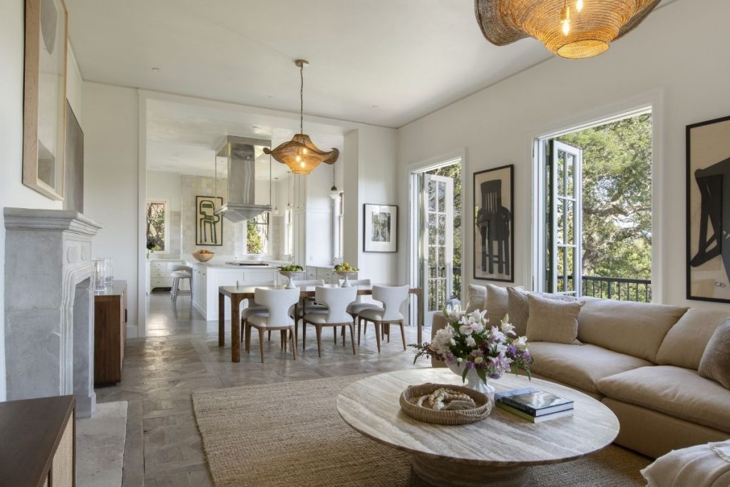 Interior salon at Far Afield estate