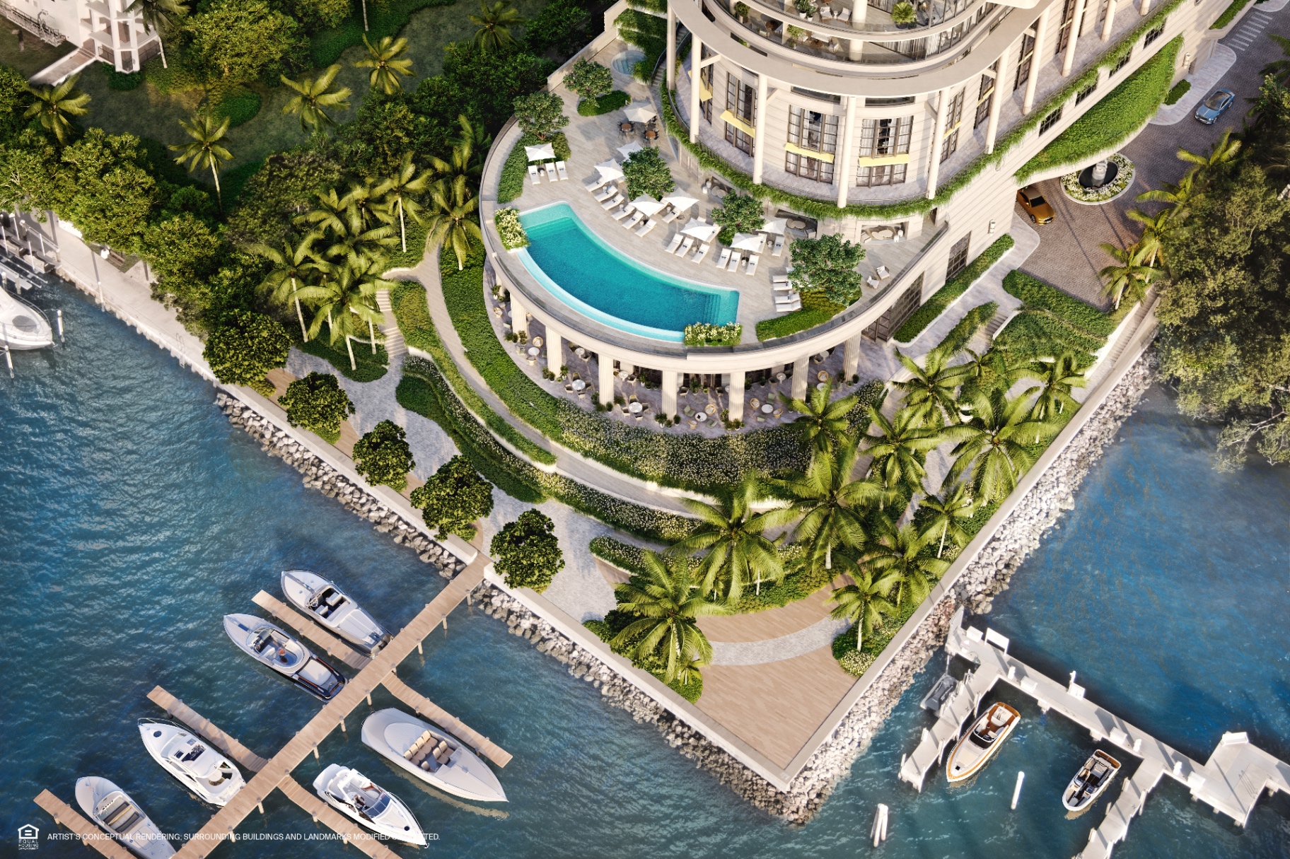 South Florida bayfront luxury condominium view