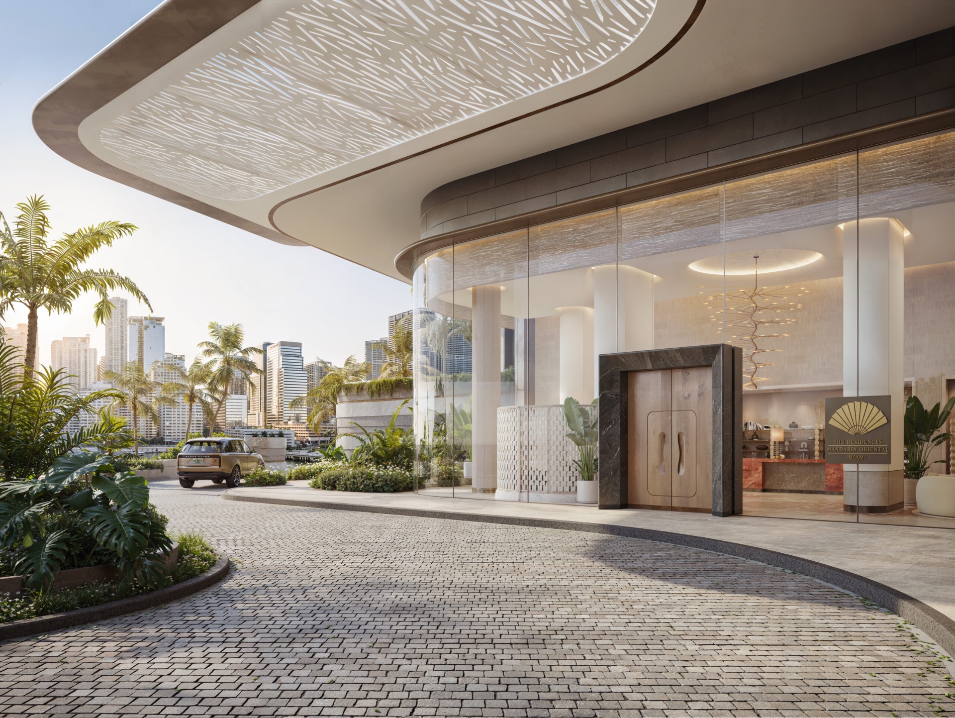 The Residences at Mandarin Oriental, Miami porte-cochere arrival