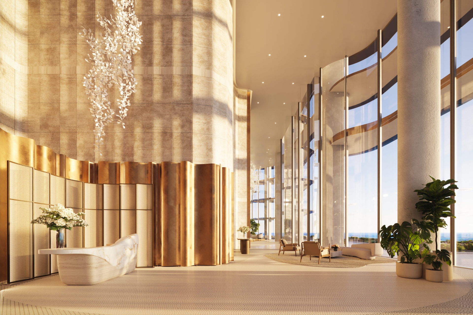 Mandarin Oriental Residences Miami South Tower lobby