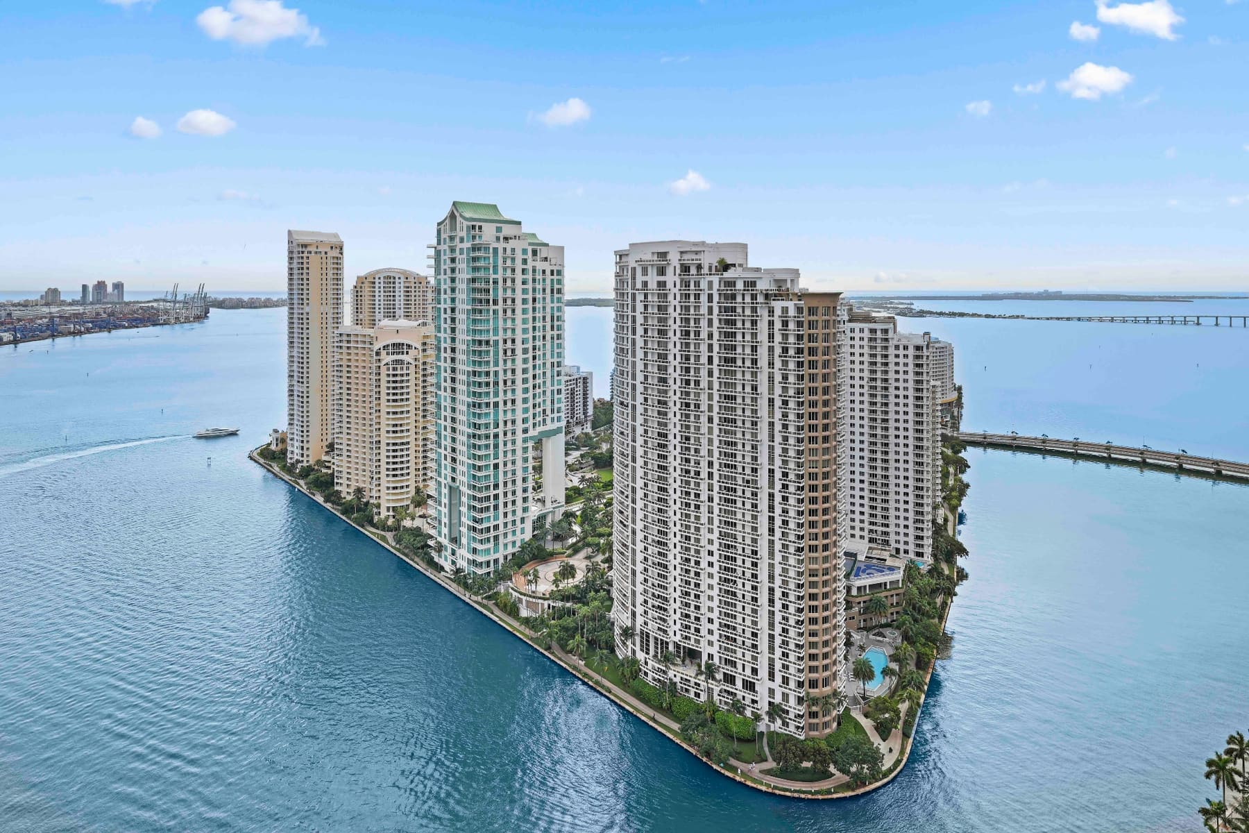 Aston Martin Residences Miami - Aerial view of Brickell Key