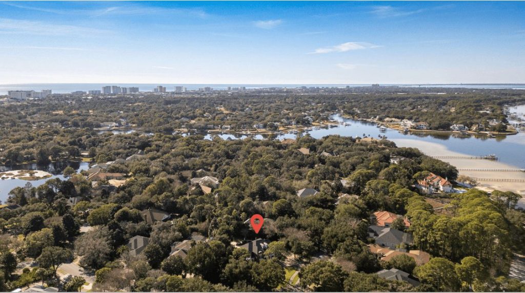 Destin Lowery home aerial view