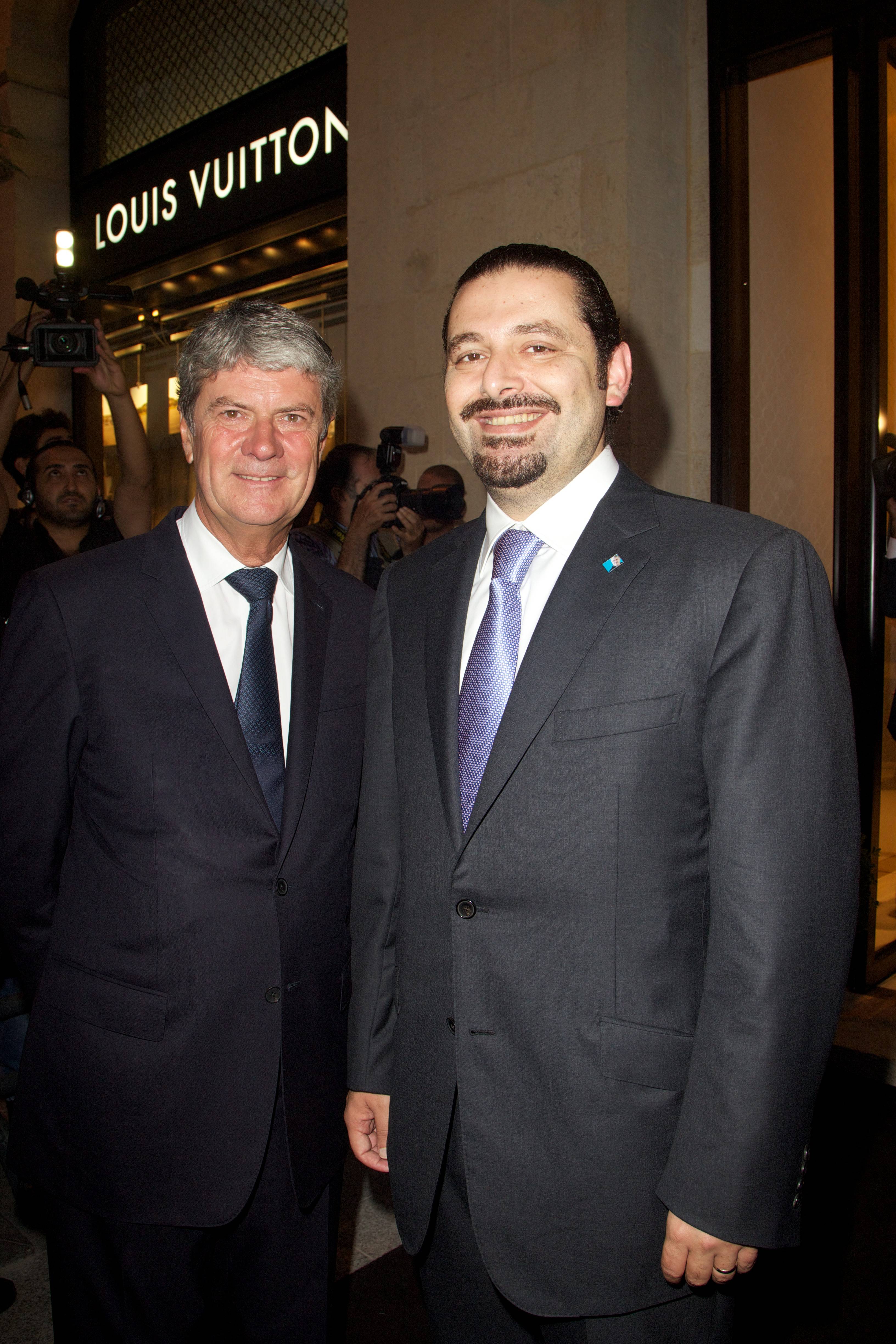 Yves Carcelle and Saad Hariri Louis Vuitton Beirut