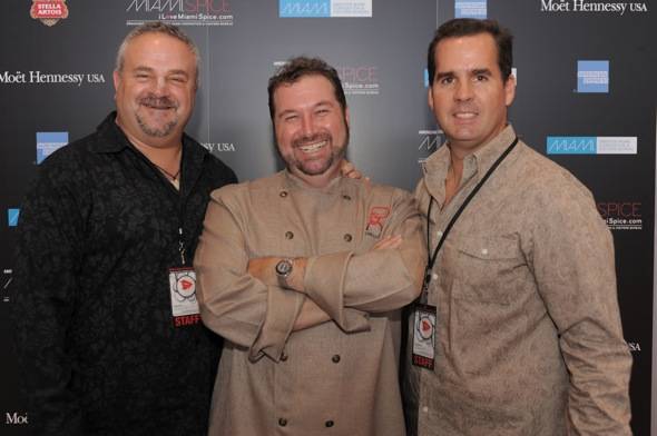 1037-GMCVB Chair,Steve Haas,Chef Allen Susser, &_ Rolando Aedo of the GMCVB