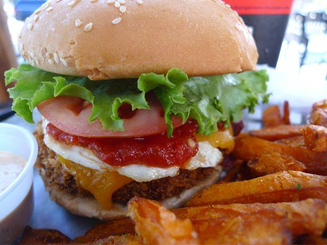 panko crusted veggie burger