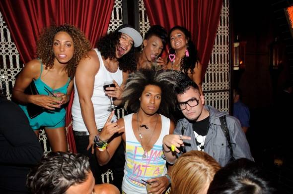 LMFAO and the Party Rock crew at LAVO