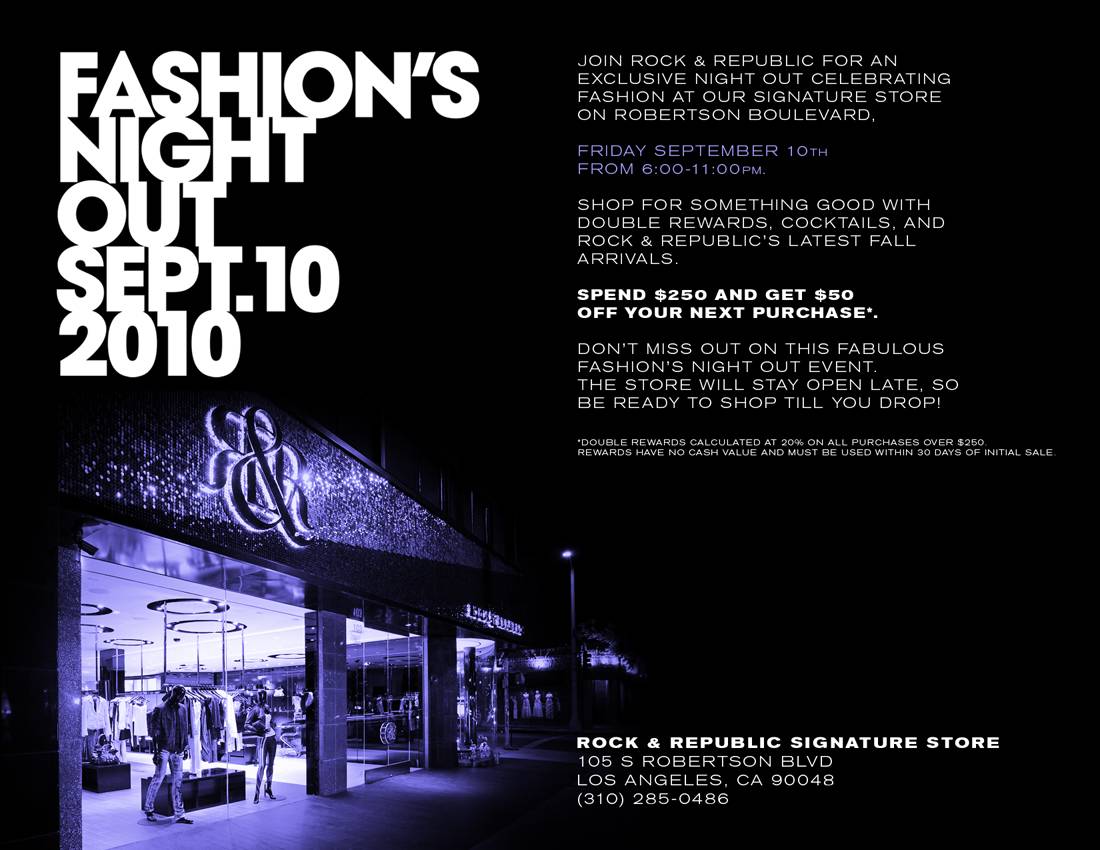 Rock & Republic’s Going to Rock It On Fashion’s Night Out