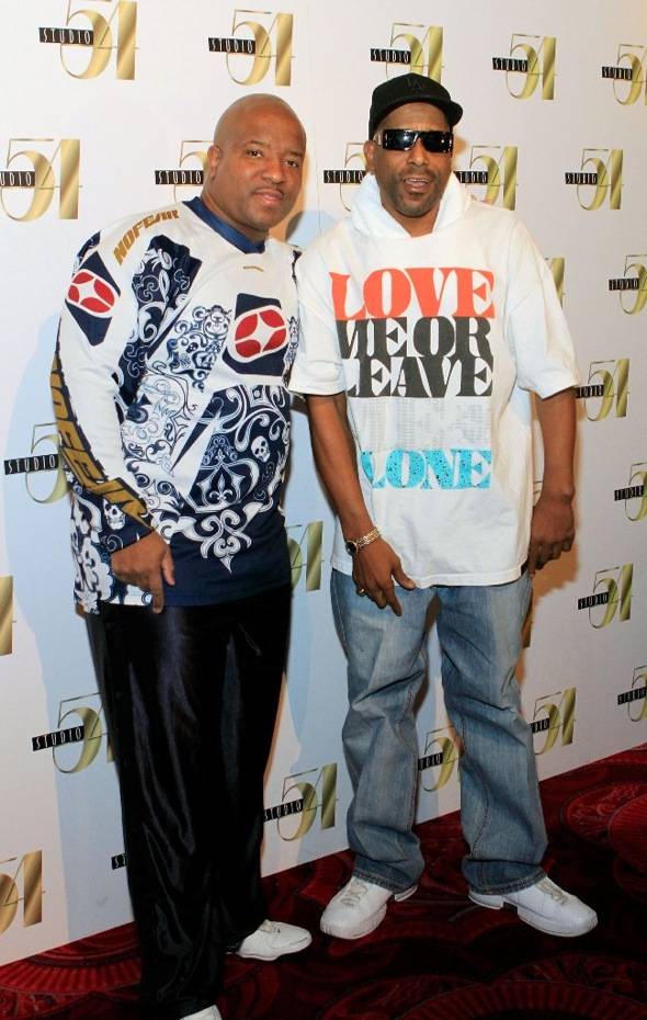 Young MC and Tone Loc on the carpet at Studio 54