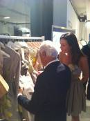 Giorgio Armani with Rosa Clandestino designer, Silvia Arguello