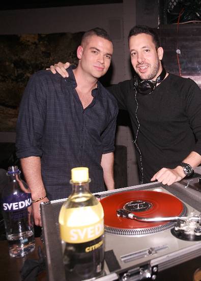 Mark Salling and DJ Cobra at Blackberry's official record release party at BBM Lounge