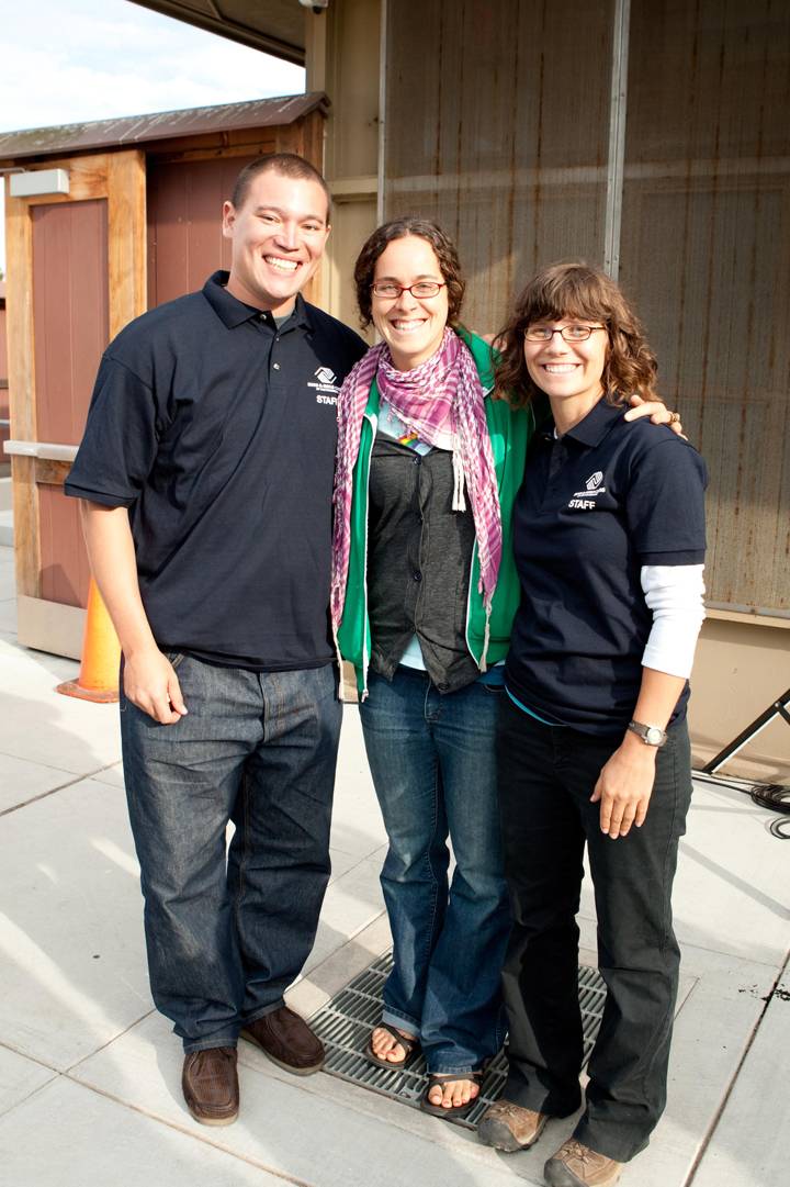 Michael-Lowe,-Jamie-Pelusi,-and-Iris-DeSerio-at-The-Edible-Schoolyard-at-Hunters-Point-Garden-Celebration