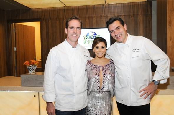 Shawn McClain, Eva Longoria-Parker and Todd English at Nevada Cancer Institute's Rock for the Cure Las Vegas, 11.11.10
