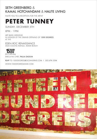 Join Haute Living for a Special Reception Honoring Artist Peter Tunney