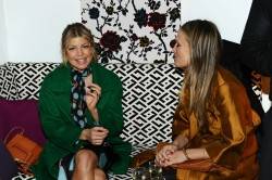 Fergie and Molly Sims inside star lounge