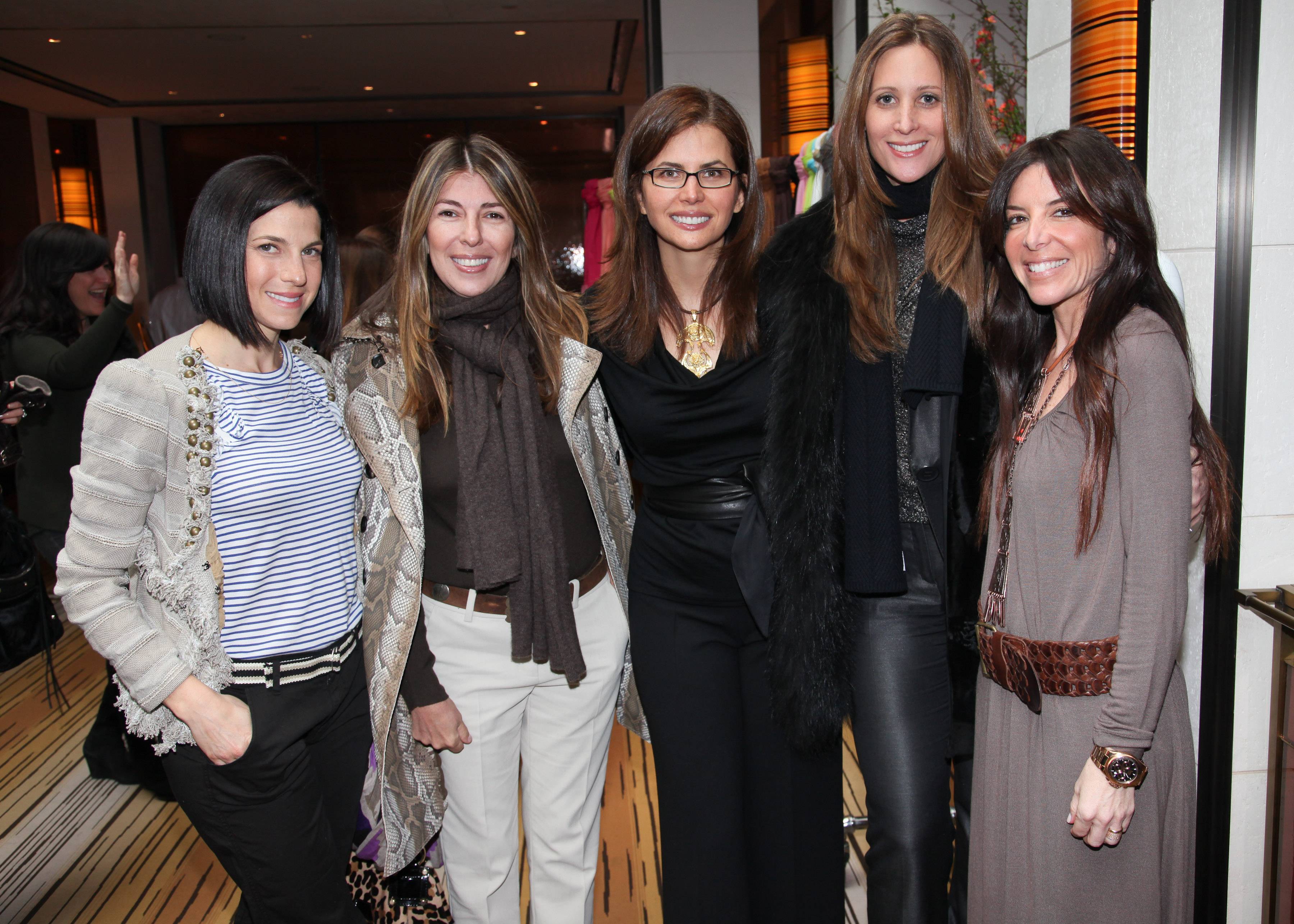Jessica Seinfeld, Nina Garcia, Desiree Gruber, Stephanie Winston Wolkoff, Stefani Greenfield Theodora & Callum event benefitting Baby Buggy