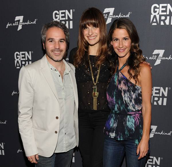 Jeffrey Abramson, Lake Bell and Elizabeth Shaffer attend the Gen Art Film Festival Launch Party presented by 7 For All Mankind on May 24, 2011 in New York City.