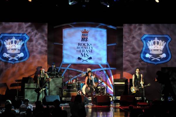 Joan Jett and the Blackhearts onstage at the 18th Annual Race to Erase MS event Co-Chaired by Nancy Davis and Tommy Hilfiger at the Hyatt Regency Century Plaza on April 29, 2011 in Century City, California.