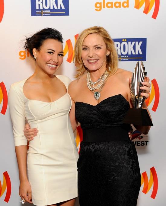 Naya Rivera and Kim Cattrall at GLAAD Media Awards
