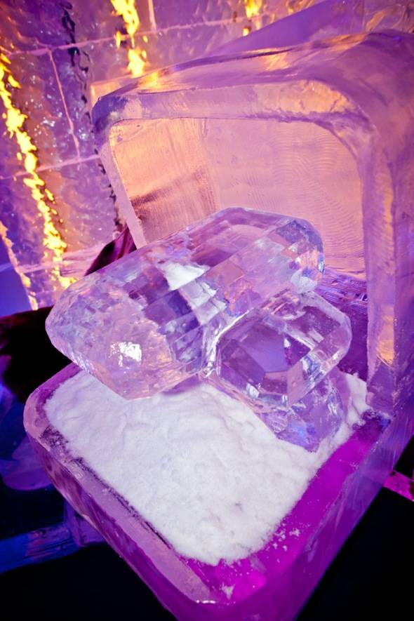 Kim Kardashian Engagement Ring Ice Sculpture
