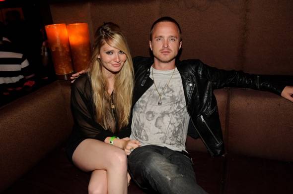 Lauren Parsekian and Aaron Paul at TAO