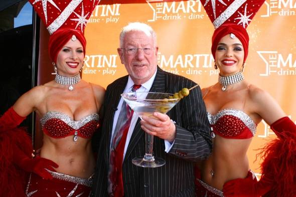 Mayor Oscar Goodman and Las Vegas Showgirls at the last Martinis with the Mayor at The Martini