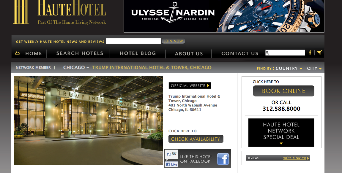 The Trump International Hotel & Tower in Chicago