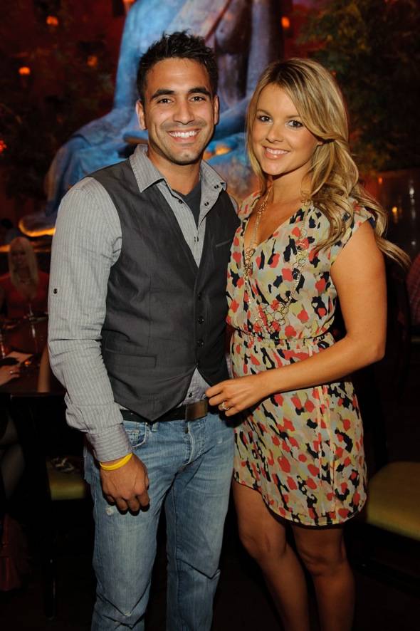 Ali Fedotowsky and Roberto Martinez of The Bachelor dine at TAO