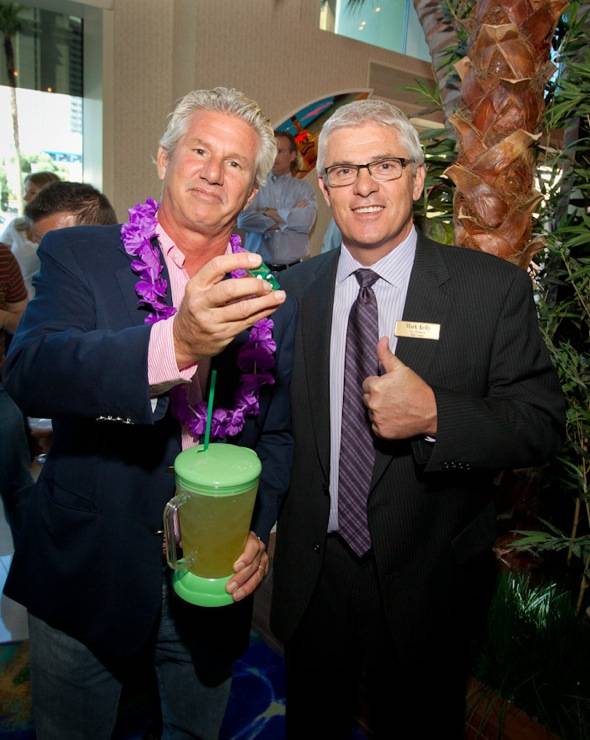 John Cohlan of Margaritaville Holdings with Mark Kelly, VP of Table Games at Flamingo