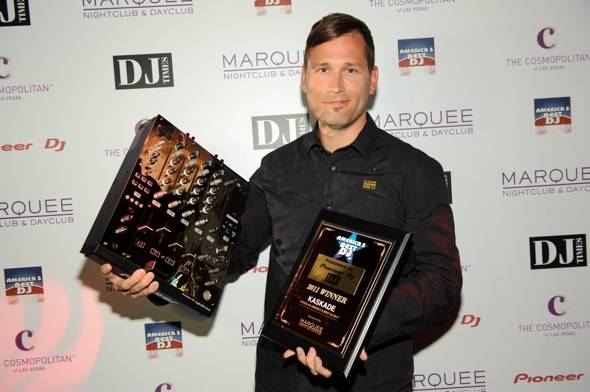 Kaskade receives an award for being voted America's #1 DJ at Mar