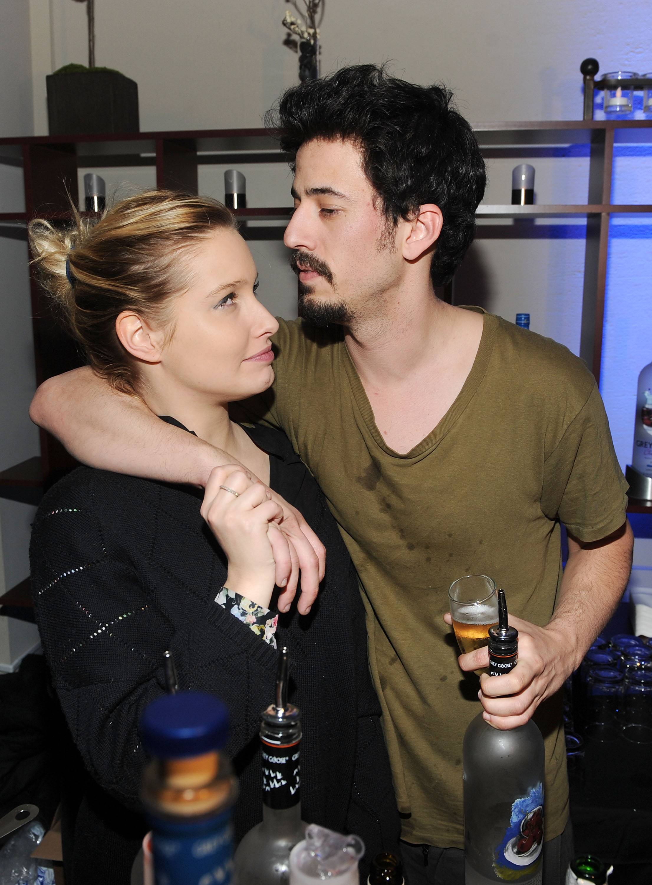 Lila Salet and Josh Mond at the Simon Killer Dinner Party at the GREY GOOSE Blue Door at Sundance 1-21-12