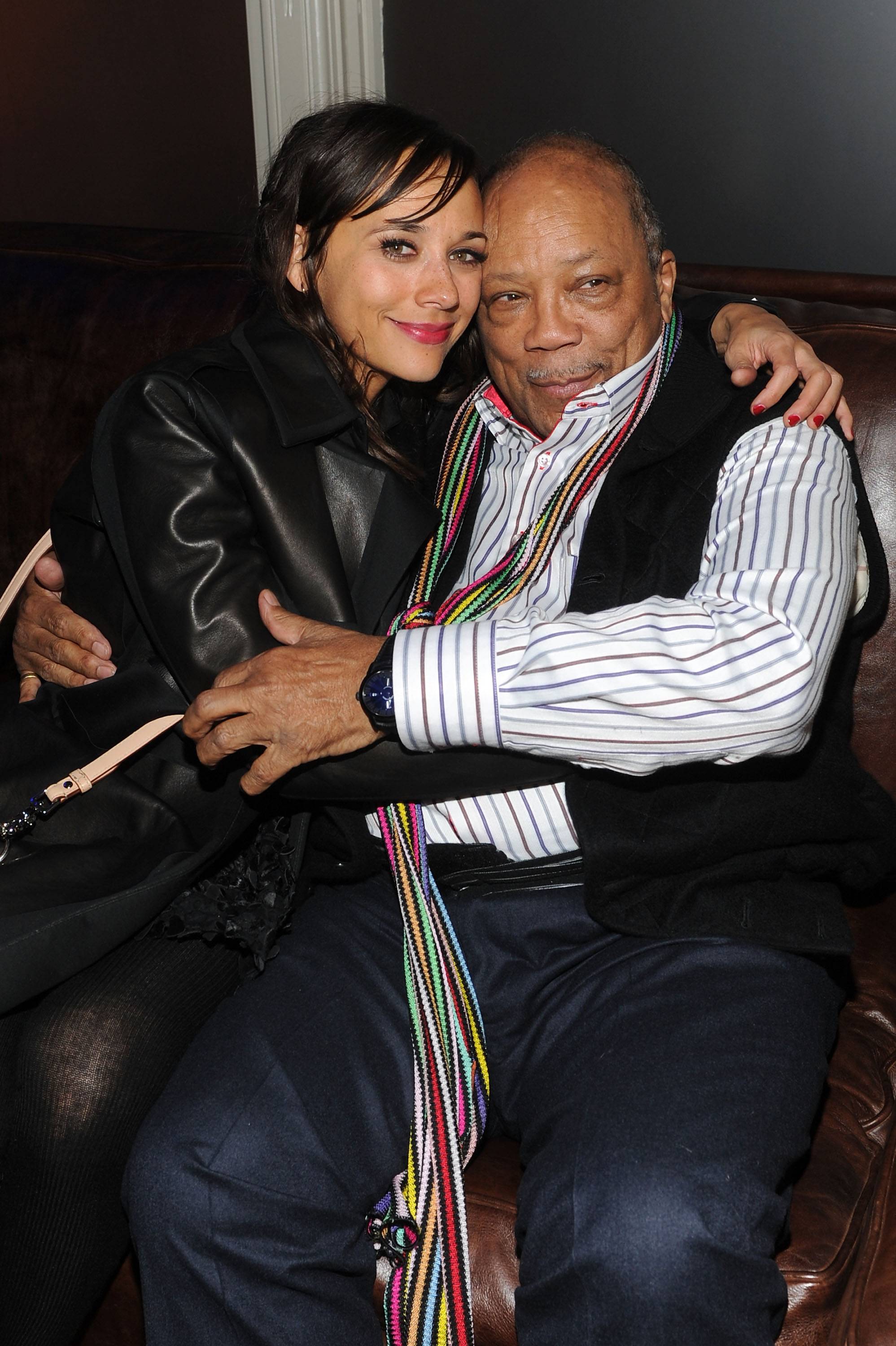 Rashida Jones and Quincy Jones at 