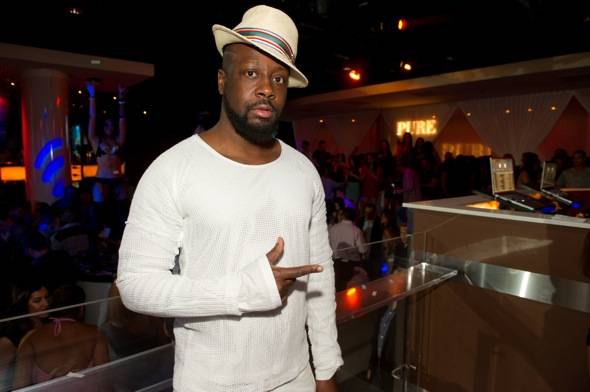 Artist and performer, Wyclef Jean, performs at Pure Nightclub
