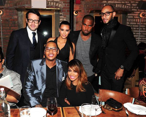 Francois-Henry Bennahmias, Kim Kardashian, Kayne West, Swizz Beatz, Carmelo Anthony, La La Anthony