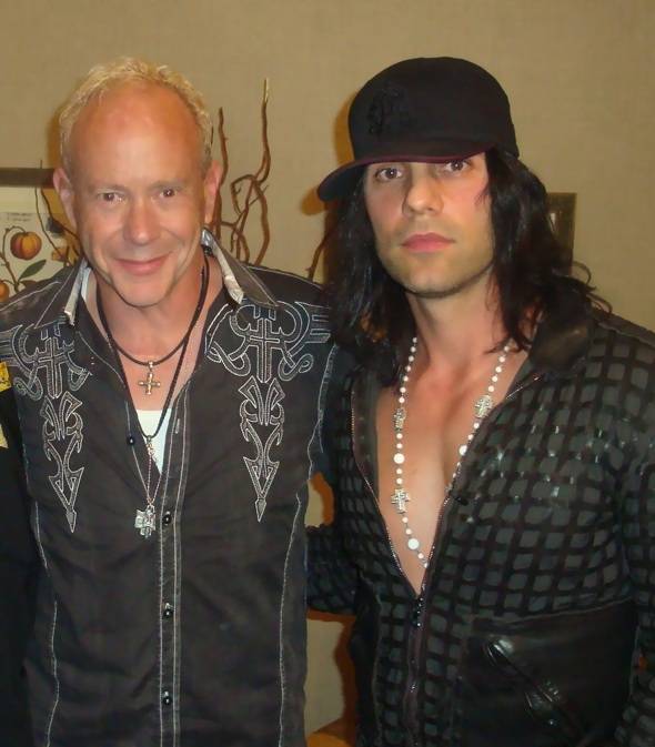Director Randy Johnson with Criss Angel on Monday, April 16