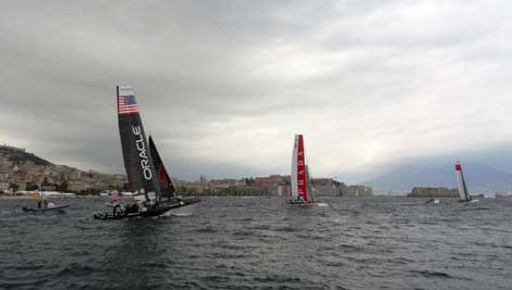 Oracle Spithill, Prada Luna Rossa and Team China.