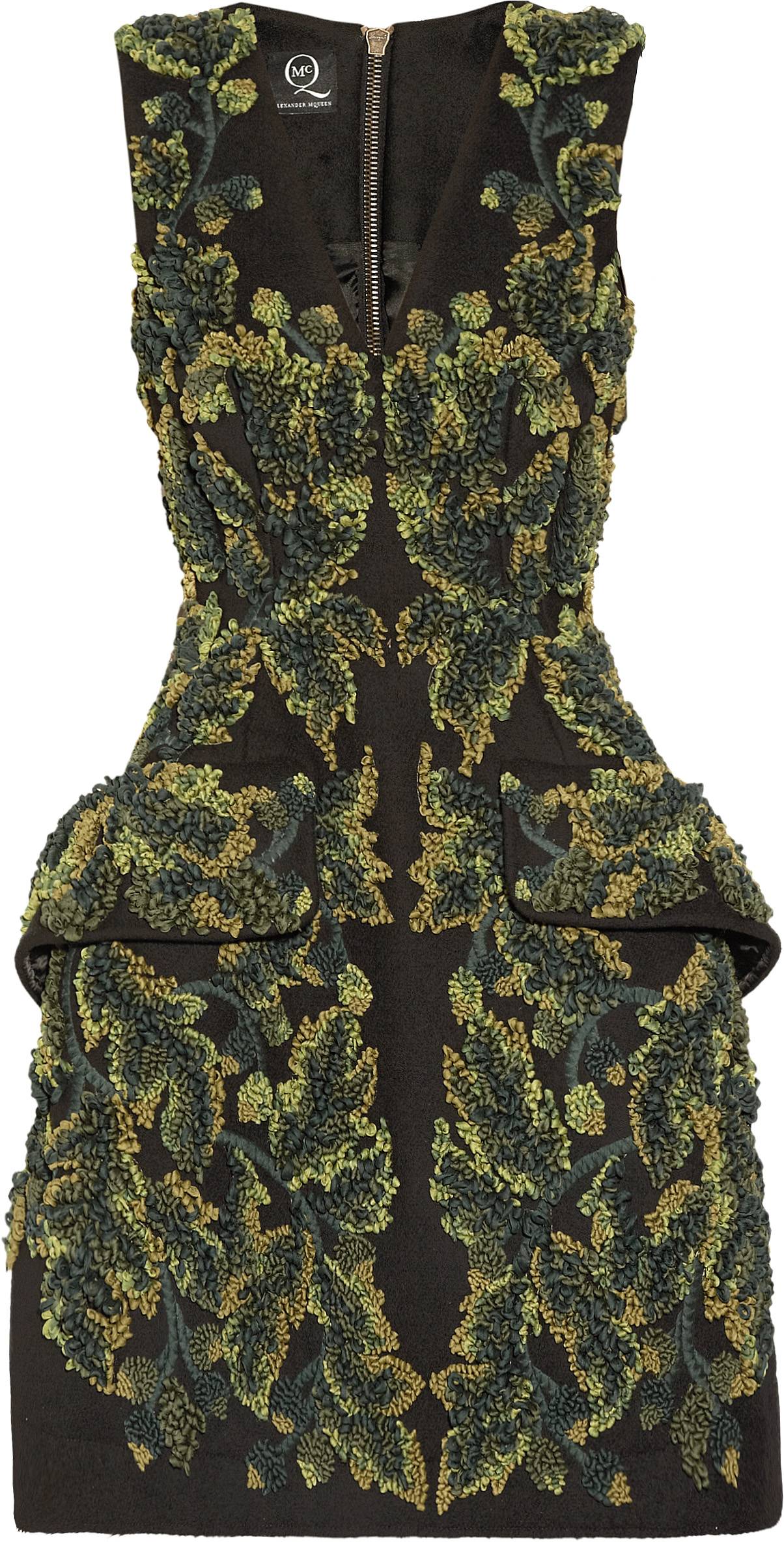 322564 McQ Alexander McQueen Embroidered Extreme Dress NET-A-PORTER