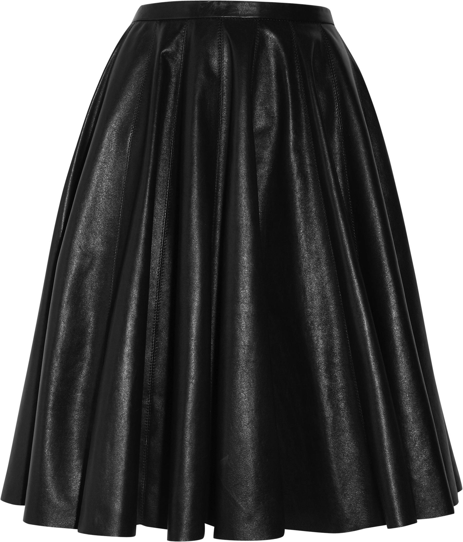 322569_McQ Alexander McQueen- Flat Pleat Leather Skirt - NET-A-PORTER