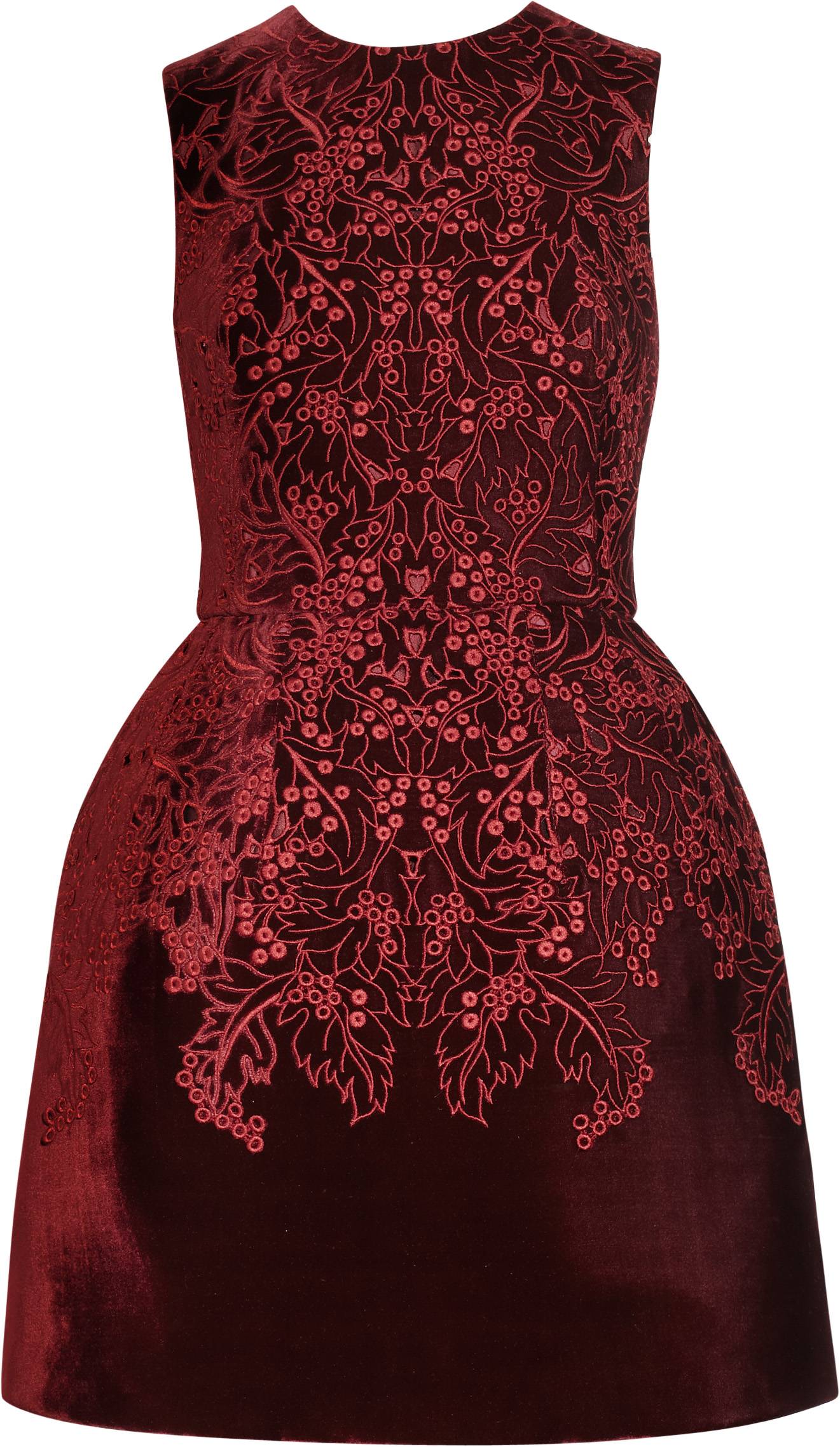 322570_McQ Alexander McQueen Red Velvet Dress – NET-A-PORTER