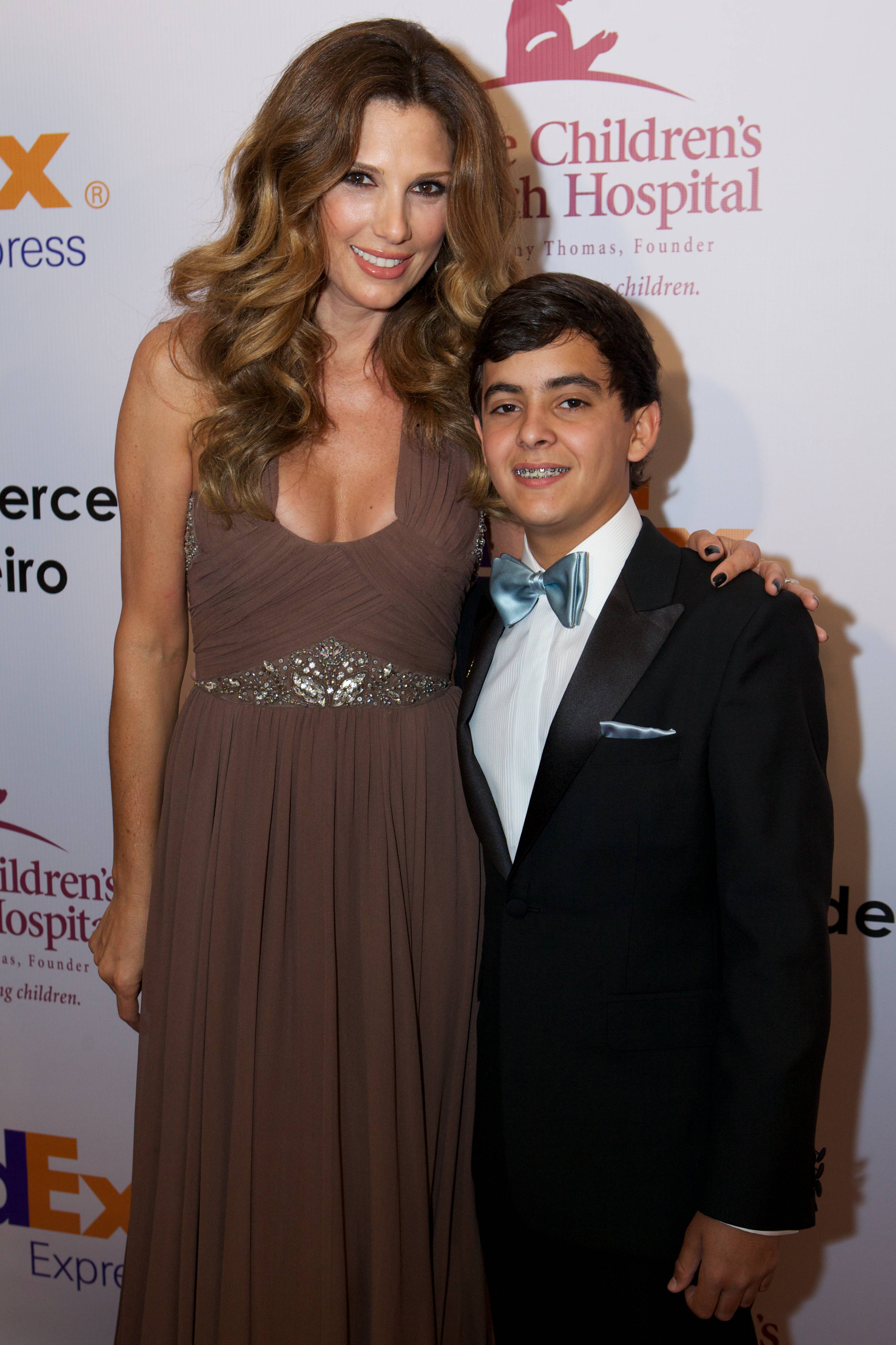 Daisy Fuentes and St. Jude patient Stephan