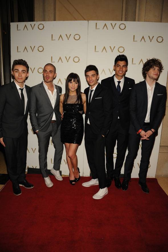 British Pop stars, The Wanted, with Carly Rae Jepsen at LAVO Nig