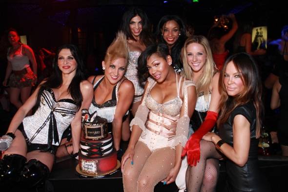 Meagan Good with Pussycat Dolls at Gallery