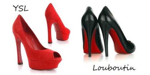 St laurent red on sale shoes