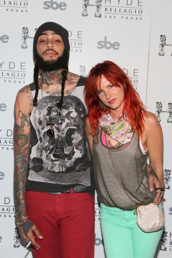 Travie McCoy and Juliette Lewis on red carpet, Hyde Bellagio, Las Vegas, 5.27.12