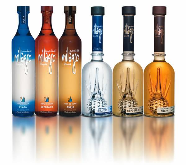 Milagro Tequila Bottles